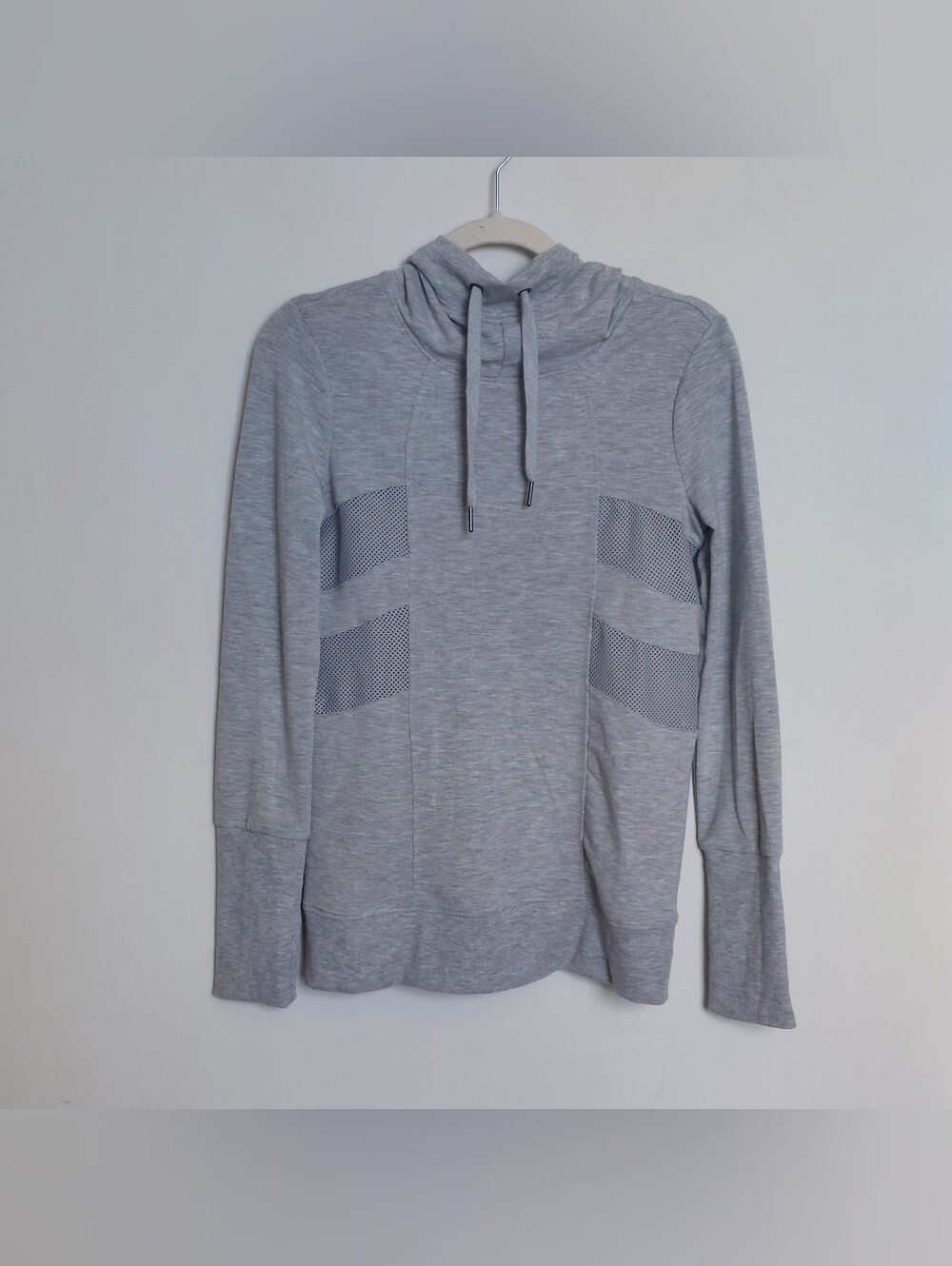 Light Gray Funnel Neck Pullover Hoodie